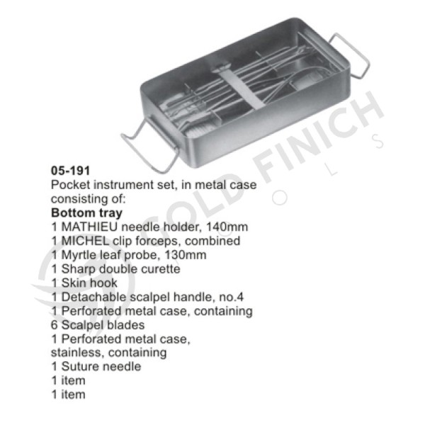 Suturing Instrument Set. Pocket Instrument Set