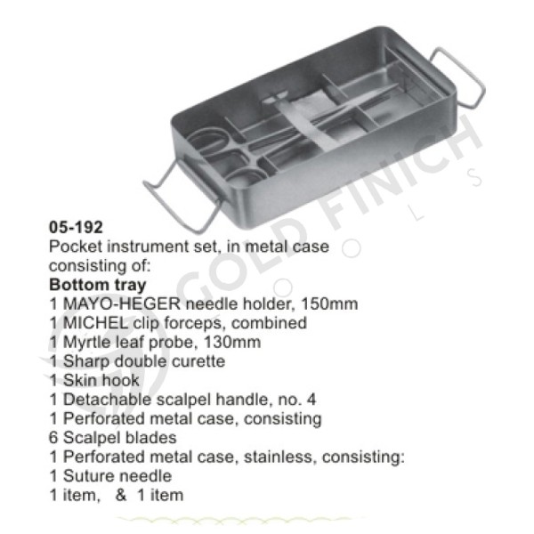 Suturing Instrument Set. Pocket Instrument Set